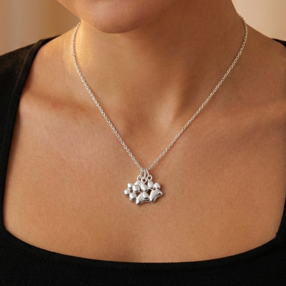 Triple Paws Necklace