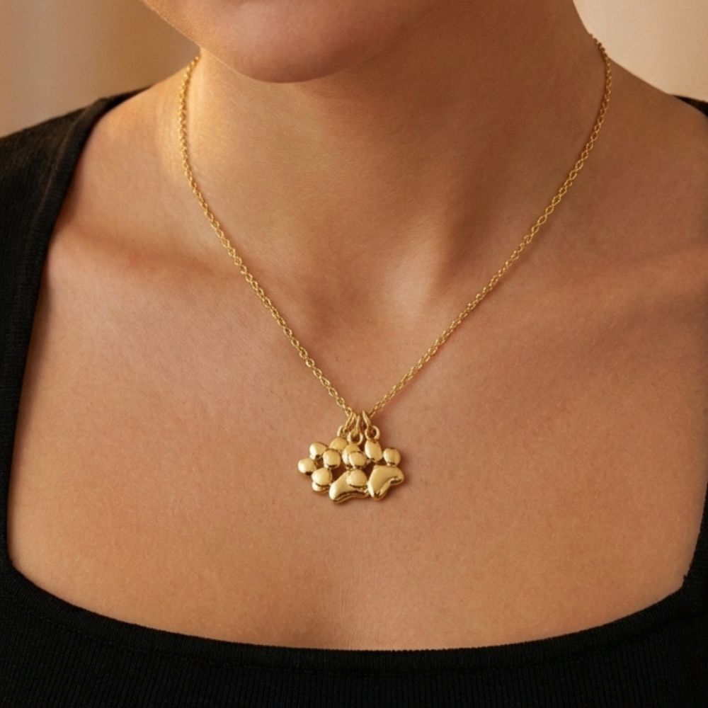Triple Paws Necklace