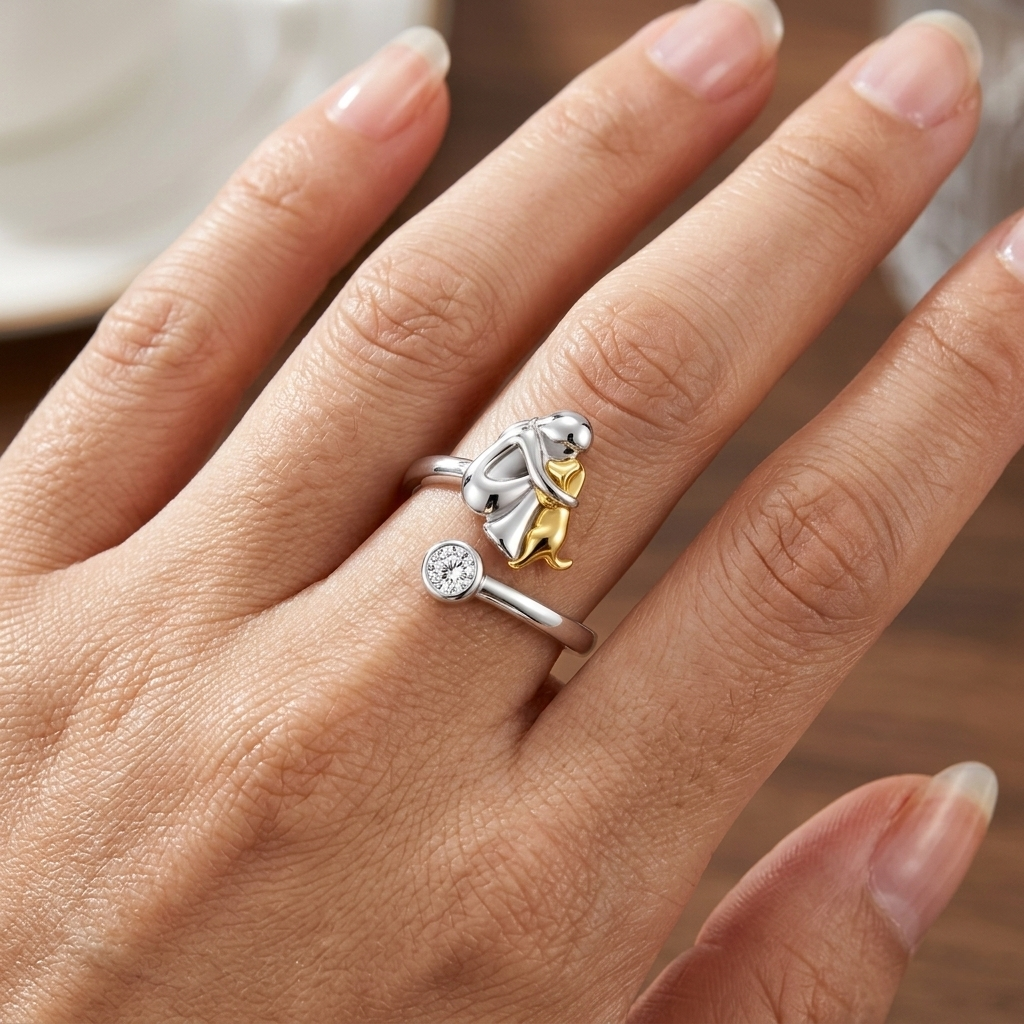 Birthstone Paws Ring