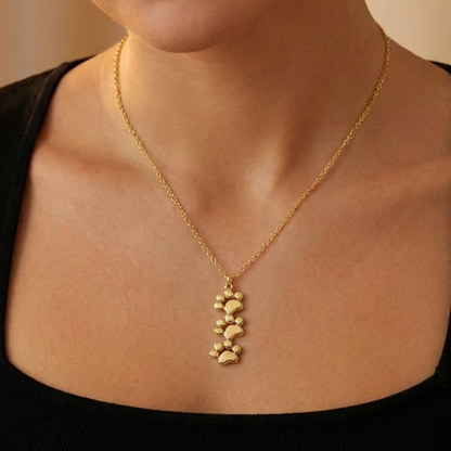 Triple Stack Paws Necklace