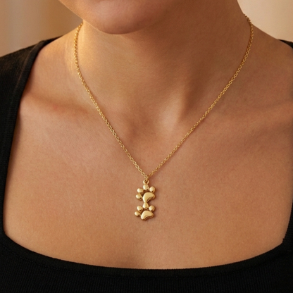 Double Stack Paws Necklace