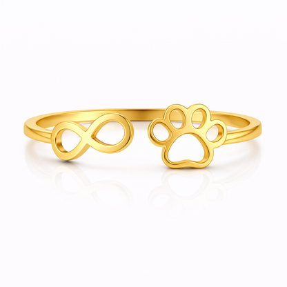 Infinity Paws Ring