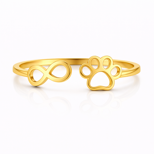 Infinity Paws Ring