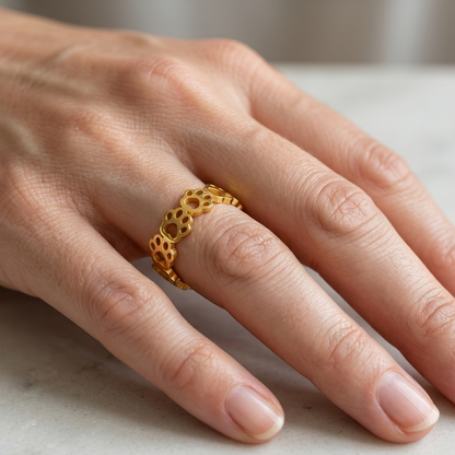 Footprint Paws Ring