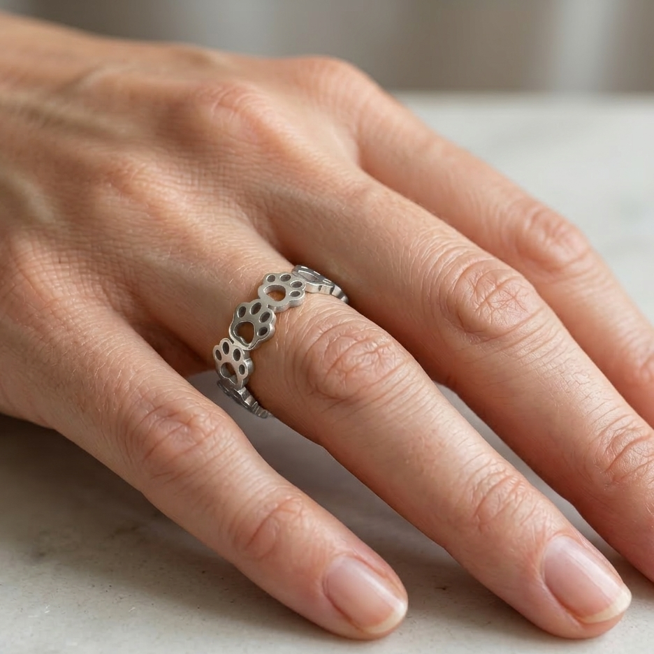 Footprint Paws Ring