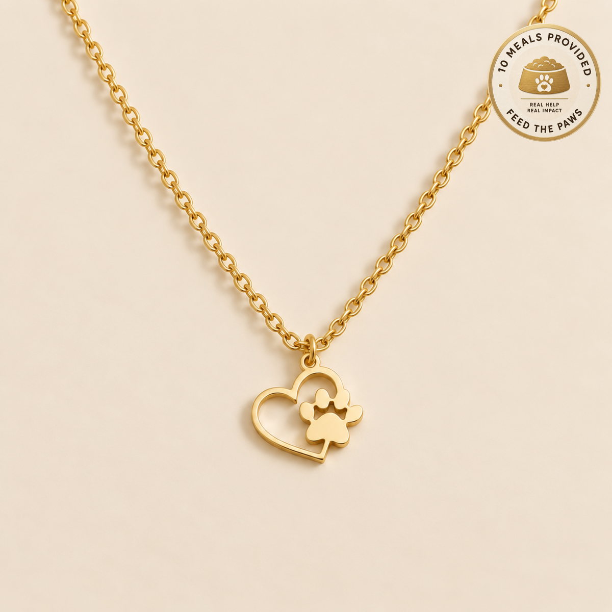 Gentle Heart Paws Necklace