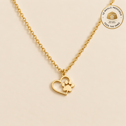 Gentle Heart Paws Necklace