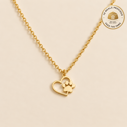 Gentle Heart Paws Necklace