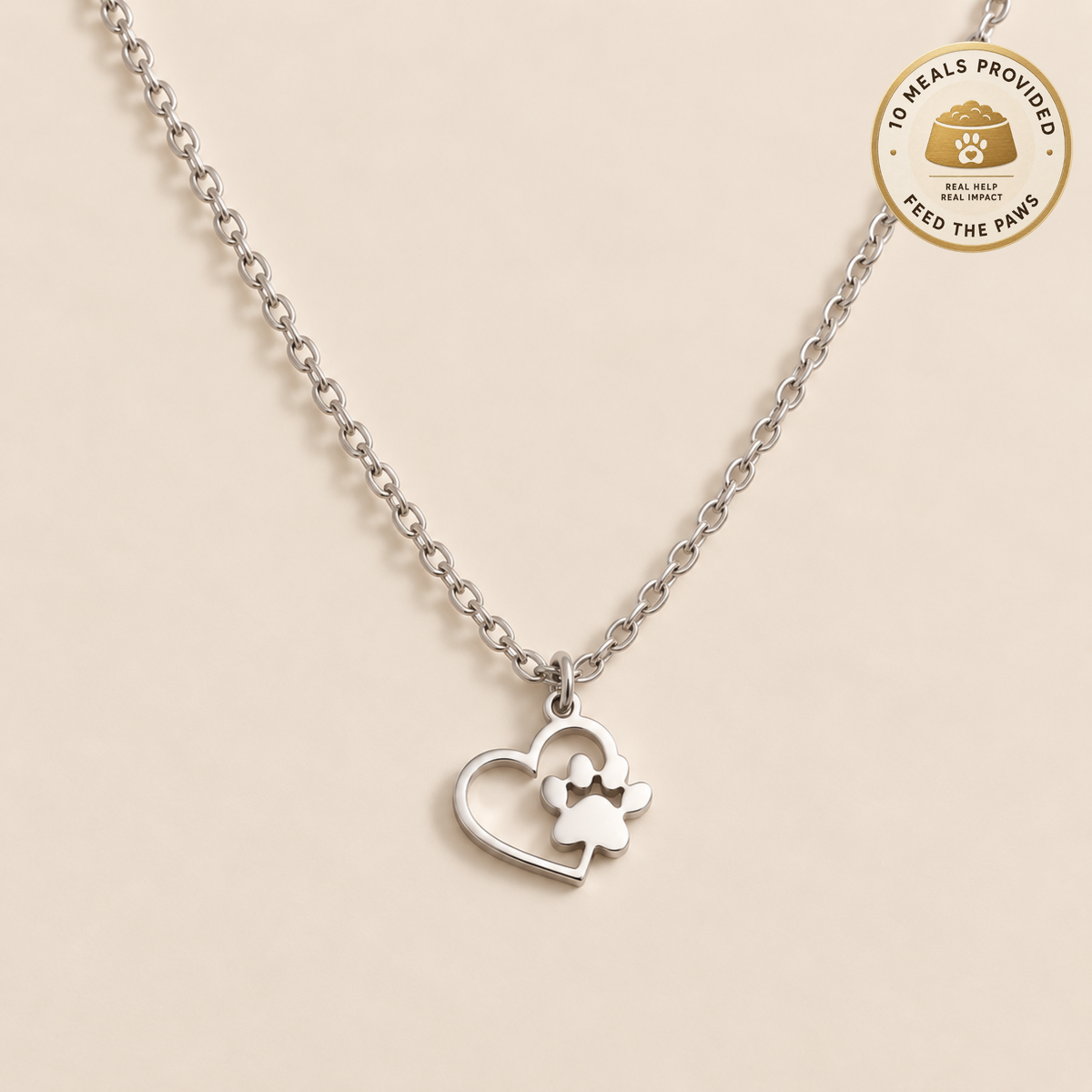 Gentle Heart Paws Necklace