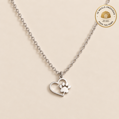 Gentle Heart Paws Necklace