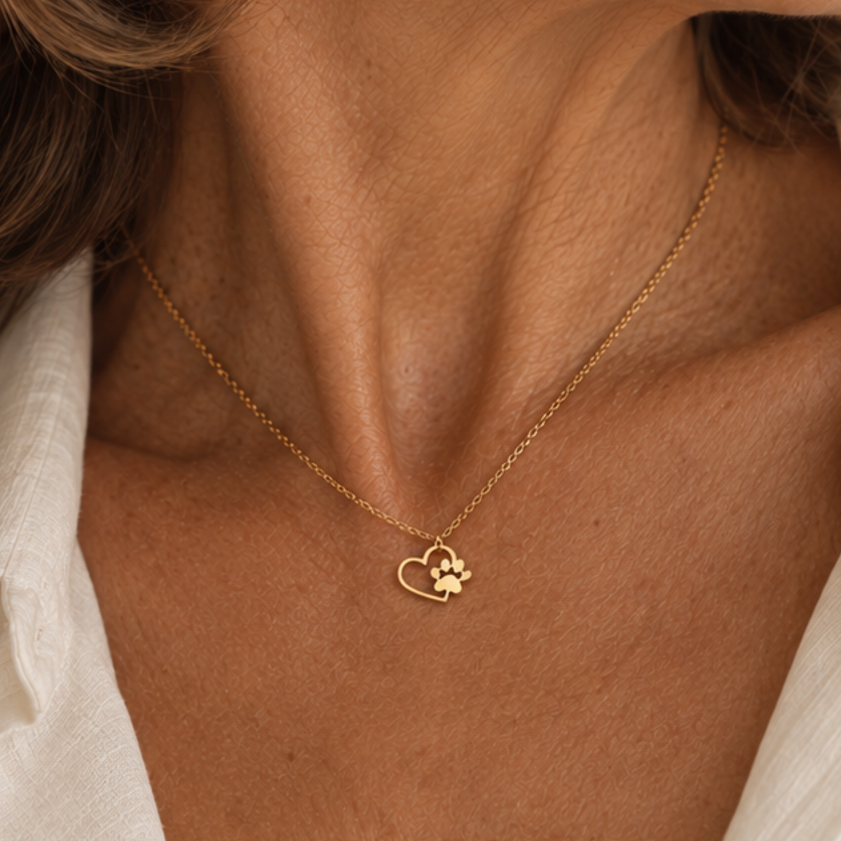 Gentle Heart Paws Necklace