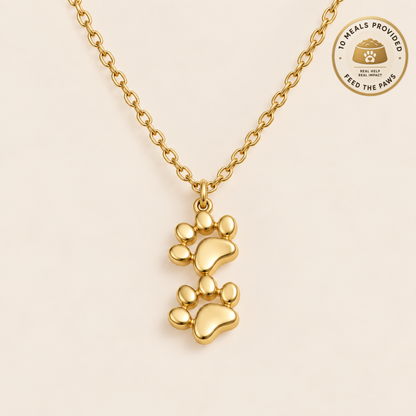 Double Stack Paws Necklace