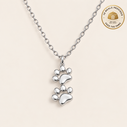 Double Stack Paws Necklace