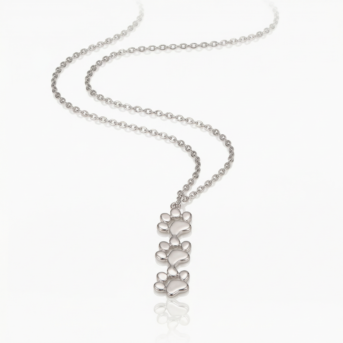 Triple Stack Paws Necklace