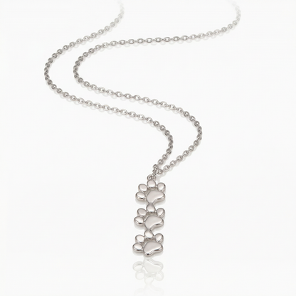 Triple Stack Paws Necklace