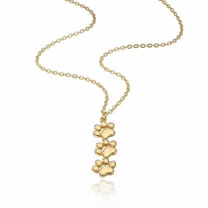Triple Stack Paws Necklace