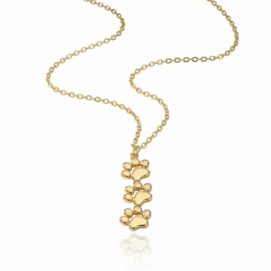 Triple Stack Paws Necklace