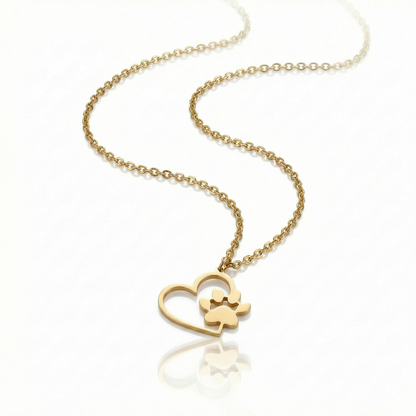 Gentle Heart Paws Necklace