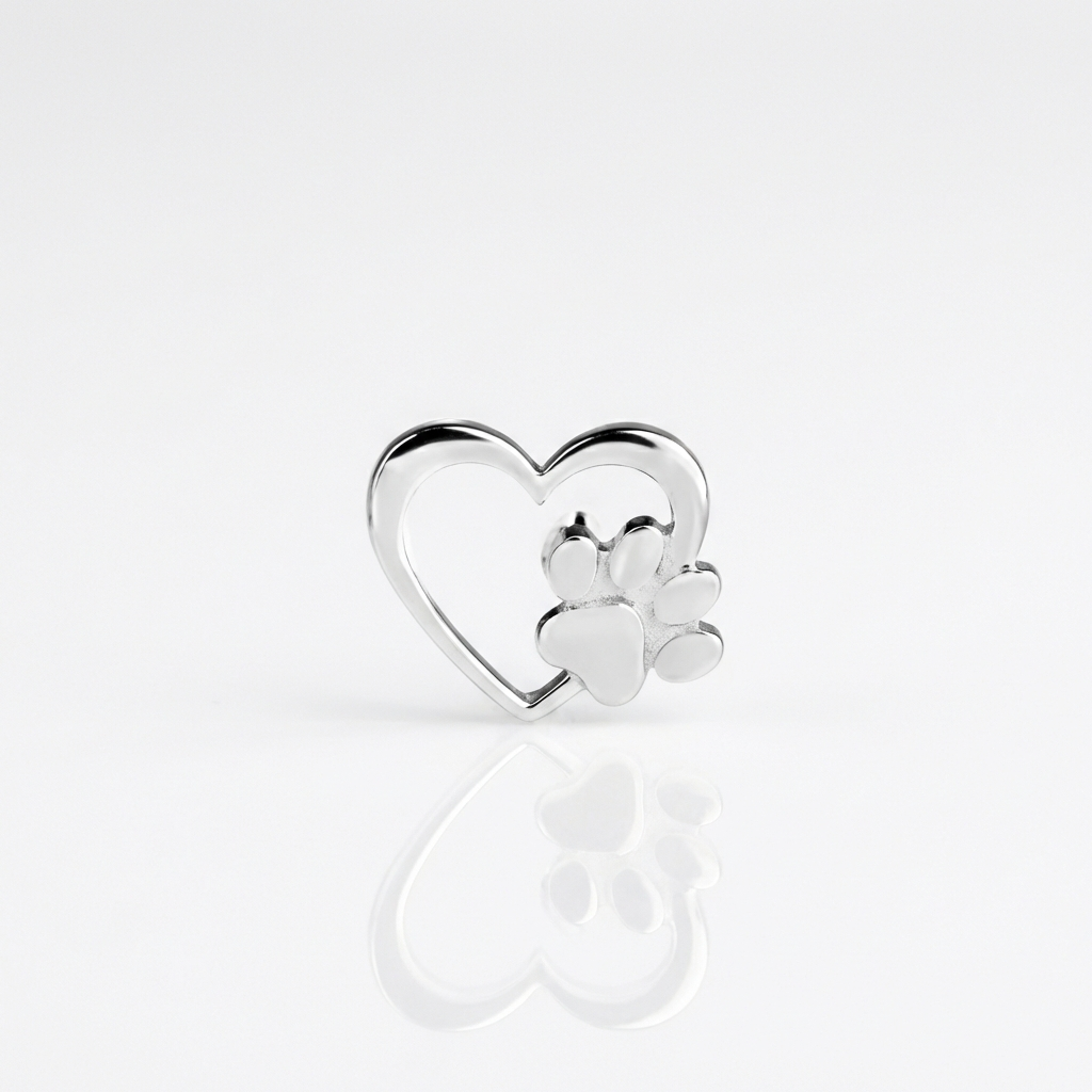 Footprint Heart Paws Earrings