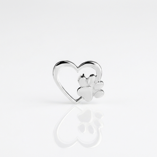 Footprint Heart Paws Earrings