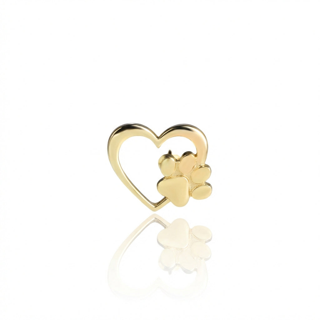 Footprint Heart Paws Earrings